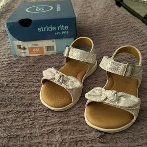 Stride Rite Whitney Sandal - size 6 (toddler) - “soft silver”